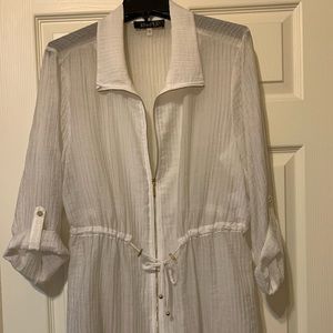 Women’s sheer zip up jacket.
